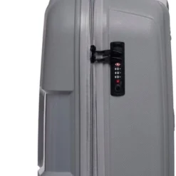 Beste Verkoop ???? ©TROLLEYZ - Venice No.10 - Trolley - 55cm Met TSA Slot - Dubbele Wielen - 360° Spinners - 100% Polypropyleen - ???? Handbagage Koffer In Silver Stone ❤️ -New Rebels shop 351x840 2