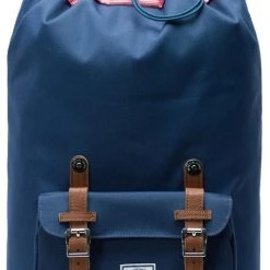 Groothandel ???? Herschel Little America - Navy/Tan Synthetic Leather / Ruime Rugzak Met 25L Opbergvolume - 15" Fleece-gevoerd Laptopvak - Magnetische Sluiting / Met Levenslange Fabrieksgarantie / Limited Lifetime Warranty / Blauw ???? -New Rebels shop 453x840 6