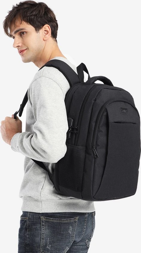 Flash-uitverkoop ⭐ Kono Rugzak - Schooltas - 15,6 Inch Laptop Rugtas - Dames/Heren - 28L - Waterafstotend - Zwart ???? 12 Flash-uitverkoop ⭐ Kono Rugzak - Schooltas - 15,6 Inch Laptop Rugtas - Dames/Heren - 28L - Waterafstotend - Zwart ???? - Afbeelding 10
