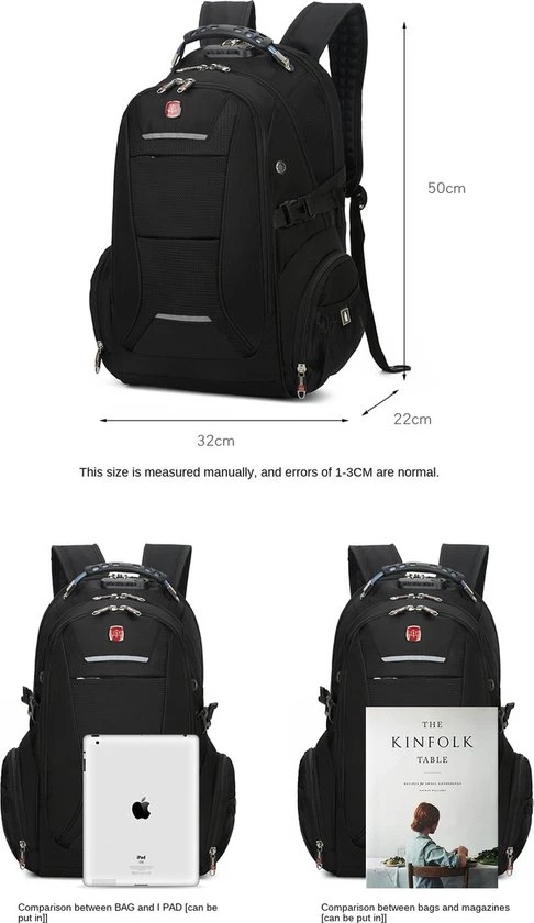 Goedkoop ???? ASA-STAR Rugzak Met USB Charging Anti-theft Laptop -Anti-Diefstal- Met Slot (zwart) - Inclusief 2 USB Oplaadstation- ???? Backpack - School - Office - Travel- Reistassen - Rugzak Slim Fit School/college Tas Jongens/meisjes ???? 5 Goedkoop ???? ASA-STAR Rugzak Met USB Charging Anti-theft Laptop -Anti-Diefstal- Met Slot (zwart) - Inclusief 2 USB Oplaadstation- ???? Backpack - School - Office - Travel- Reistassen - Rugzak Slim Fit School/college Tas Jongens/meisjes ???? - Afbeelding 3