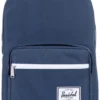 Goedkoopste ???? Herschel Pop Quiz - Navy/Tan Synthetic Leather / Rugzak - Schooltas - Laptoptas / 15" Fleece Laptopvak - Meerdere Extra Vakken - 22L Opbergruimte / Met Levenslange Fabrieksgarantie / Limited Lifetime Warranty / Blauw ????