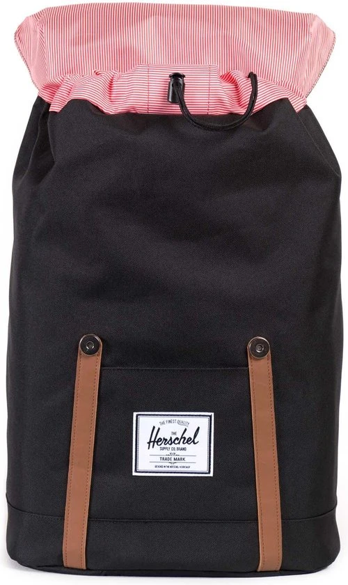 Gloednieuw ❤️ Herschel Retreat - Black/Tan Synthetic Leather / Rugzak Met 15" Fleece Gevoerd Laptopvak - 19.5L Opbergruimte - Magnetische Sluiting / Met Levenslange Fabrieksgarantie / Limited Lifetime Warranty / Zwart ???? 4 Gloednieuw ❤️ Herschel Retreat - Black/Tan Synthetic Leather / Rugzak Met 15" Fleece Gevoerd Laptopvak - 19.5L Opbergruimte - Magnetische Sluiting / Met Levenslange Fabrieksgarantie / Limited Lifetime Warranty / Zwart ???? - Afbeelding 2
