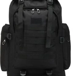 Korting ???? Unbranded 80L - Outdoor - Militaire Rugzakken - Oxford Stof - Waterdichte - Tactische Rugzak - Camping Wandelen Vissen Jacht Tassen - Zwart ????