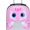 Aanbiedingen ???? San Vitale® - Lichtgewicht Reis Koffer - Trolley - ???? Handbagage - Kat - Poes - Roze ???? -New Rebels shop 529x840 2