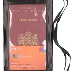 Korting ???? Merkloos 2x Bellatio Design Waterdicht Documententasje/ Paspoorttasje Zwart - Waterproof Reistasje - Documentenhoesje - Paspoorthoesje - Veiligheidstasje ⌛