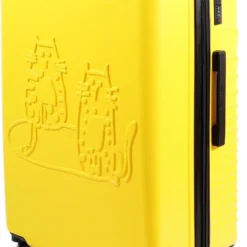 Hete verkoop ⭐ Biggdesign Cats Koffer - Ruimbagage Reiskoffer - Geel - Medium ✔️ -New Rebels shop 536x840