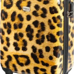 Uitgang ✔️ Princess Traveller Animal Print - ???? Handbagagekoffer - Leopard - Small - 55cm ✔️ -New Rebels shop 539x840