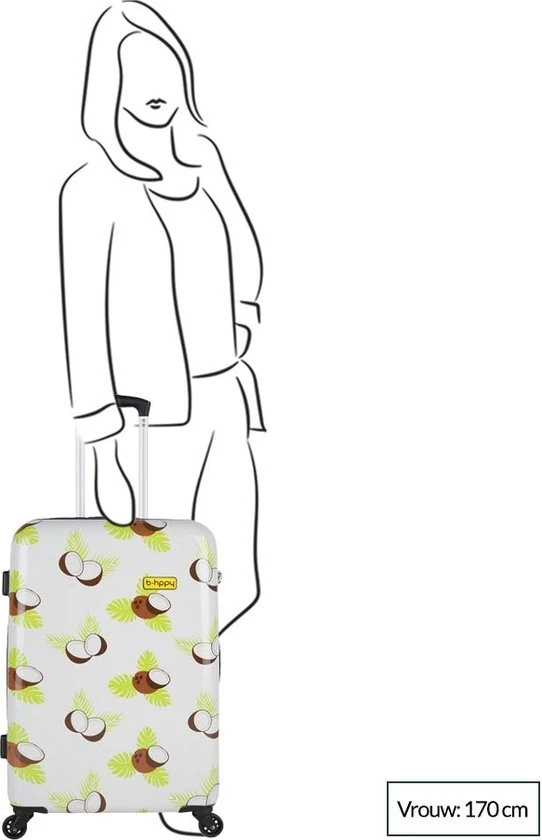 Aanbiedingen ???? BHPPY - Crazy Coco - Reiskoffer (66 Cm) ???? 4 Aanbiedingen ???? BHPPY - Crazy Coco - Reiskoffer (66 Cm) ???? - Afbeelding 2