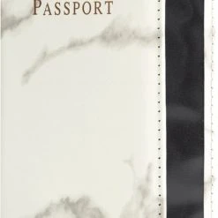 Beste deal ✨ Paspoort Hoes - Paspoort Cover Marmer Grijs – Kunstleer – Inclusief Pashouder – Spatwaterdicht - Thousandtravelmiles ✨ -New Rebels shop 546x840 2
