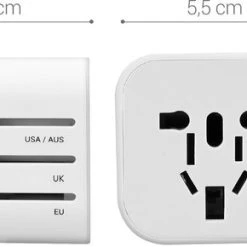 Gloednieuw ❤️ Kwmobile Wereldstekker Universeel - Reisstekker Geschikt Voor De Hele Wereld - Europa, Verenigde Staten, Afrika, Australië En Azië - Wit ???? -New Rebels shop 550x290