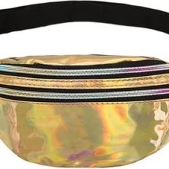 Top 10 ???? Merkloos Heuptas Glanzend - Fanny Pack - Buideltasje - Heuptasje Dames - Festival Tasje - Kunststof - 30 X 13 Cm - Goud ❤️