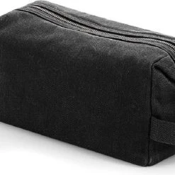 Groothandel ???? Senvi Waxed Canvas Toilettas - Kleur Zwart - 4 Liter ????