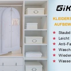 Beste deal ???? Merkloos Kledinghoes - 6 X Grijze Waterdichte Kledinghoes - 3 Lange En 3 Korte Met Transparant Kijkvenster - Wasbaar - Stevige Ritssluiting ???? -New Rebels shop 550x340 1