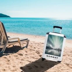 Flash-uitverkoop ???? MuchoWow Koffer - Noorwegen - Noorderlicht - Bergen - Past Binnen 55x40x20 Cm En 55x35x25 Cm - ???? Handbagage - Trolley - Fotokoffer ⌛ -New Rebels shop 550x366 48