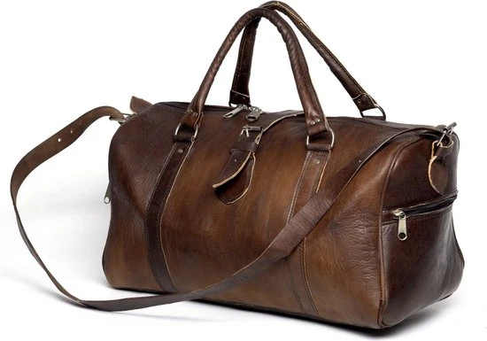 Beste deal ⌛ Leren Weekendtas Bruin - Reistas - Weekender - Duffle Bag - Sporttas - Studs & Stones ⌛ 3 Beste deal ⌛ Leren Weekendtas Bruin - Reistas - Weekender - Duffle Bag - Sporttas - Studs & Stones ⌛