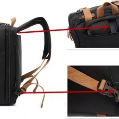 Beste Verkoop ???? Merkloos Converteerbare Rugzak - Messenger Schouderrugzak - 17,3 Inch Laptoptas - Handtas - Zakelijke Reisrugzak Rugzak - Grijs ???? -New Rebels shop 550x395 1