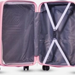 Goedkoopste ???? ©TROLLEYZ - Ibiza No.3 - Trolley - 55cm Met TSA Slot - Dubbele Wielen - 360° Spinners - 100% ABS - ???? Handbagage Koffer In Cosmopolitan Pink ✔️ -New Rebels shop 550x395 2