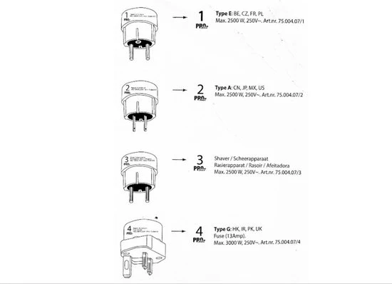 Coupon ???? PROmax Pro-Max Reisstekker - Wereldstekker Universeel - 4-delig - 4-pack ⌛ 4 Coupon ???? PROmax Pro-Max Reisstekker - Wereldstekker Universeel - 4-delig - 4-pack ⌛ - Afbeelding 2