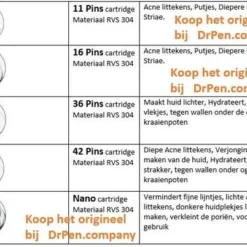 Groothandel ???? DrPen.company 3 Cartridges Microneedling 36 Naalden Dermapen Dr.Pen Alleen Modellen A6s En M8 I.v.m. 3 Punts Bajonet ????