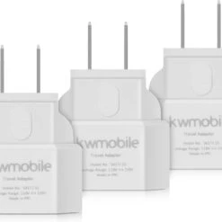 Promo ???? Kwmobile 3x Reisstekker Type A - Ideaal Voor Reizen In Amerika, Canada, Japan En Saoedi Arabië - Voor Stekkers Met Type C (Eurostekker) En F (Schuko) ????