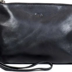 Flash-uitverkoop ???? Bear Design Leren Make Up Tasje / Etui Zwart ????