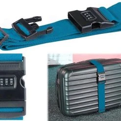 Flash-uitverkoop ???? Merkloos Bagage Riem Blauw Met TSA Cijferslot 2 Stuks – 180cm | Bagage Beveiligen | Kofferriem Met Code Slot | Luggage Strap | Koffer Band | Koffer Gesp | Codeslot ???? -New Rebels shop 550x412 3