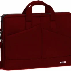 Gloednieuw ???? VEGMANN 6457 Laptoptas 17.3 Inch Notebooktas 17 Inch Aktetas Waterdichte Schoudertas Schooltas Leraar Werktas Vrouwen Mannen Rood ????