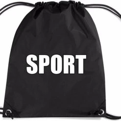 Gloednieuw ???? Bellatio Decorations Nylon Sport Gymtasje/ Sporttasje/ Zwemtasje Zwart Jongens En Meisjes ????
