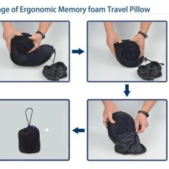 Hete verkoop ???? SUNMOOL Memory Foam Nekkussen Inclusief Slaapmasker & Oordopjes - Reiskussen - Vliegtuig Kussen - Travel Pillow : Blauw ❤️ -New Rebels shop 550x431 1