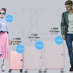 Goedkoopste ???? ©TROLLEYZ - Ibiza No.3 - Trolley - 55cm Met TSA Slot - Dubbele Wielen - 360° Spinners - 100% ABS - ???? Handbagage Koffer In Cosmopolitan Pink ✔️ -New Rebels shop 550x431 4