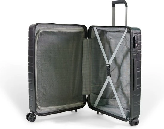 Beste Verkoop ✔️ ©TROLLEYZ - Amsterdam No.9 - Reiskoffer 69cm Met TSA Slot - Dubbele Wielen - 360° Spinners - 100% ABS - Reiskoffer In Night Black ???? 6 Beste Verkoop ✔️ ©TROLLEYZ - Amsterdam No.9 - Reiskoffer 69cm Met TSA Slot - Dubbele Wielen - 360° Spinners - 100% ABS - Reiskoffer In Night Black ???? - Afbeelding 4