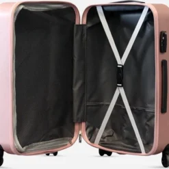 Uitgang ???? ©TROLLEYZ - Bali No.22 - Reiskoffer 69cm Met TSA Slot - Dubbele Wielen - 360° Spinners - 100% ABS - Reiskoffer In Cosmopolitan Pink ???? -New Rebels shop 550x437 1
