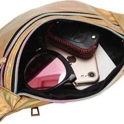 Top 10 ???? Merkloos Heuptas Glanzend - Fanny Pack - Buideltasje - Heuptasje Dames - Festival Tasje - Kunststof - 30 X 13 Cm - Goud ❤️ -New Rebels shop 550x437 4