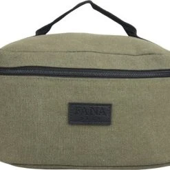 Promo ???? Fana Bags Toilettas Groen Canvas - Handvat -Reis Toilet Tas Bag Vakantie & Reizen – Toilettas Legergroen - Beautycase - Cadeau ✔️