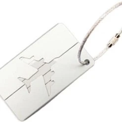 Goedkoop ???? Sitna 3 Stuks Wit/Zilverkleurig Aluminium Bagagelabel - Kofferlabel - Reis Label - Adres Label Voor Koffer Tas & Bagage - Luggage Tag ????