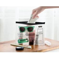 Kopen ❤️ EPIN | Toilettas | Transparant | Doorzichtig | Voor Toilet Artikelen | ???? Handbagage | Handig Voor Reizen Met Vliegtuig | Make-Up Tas | Reis Bagage ????