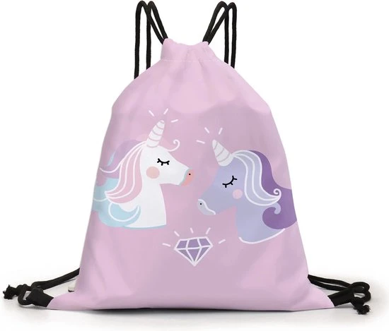 Promo ❤️ Isa's Friends Zwemtas - Gymtas "Friends" - Luxe Rugtas Met Trekkoorden - School Tas - Rugzak ???? 3 Promo ❤️ Isa's Friends Zwemtas - Gymtas "Friends" - Luxe Rugtas Met Trekkoorden - School Tas - Rugzak ????