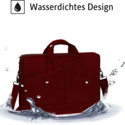 Gloednieuw ???? VEGMANN 6457 Laptoptas 17.3 Inch Notebooktas 17 Inch Aktetas Waterdichte Schoudertas Schooltas Leraar Werktas Vrouwen Mannen Rood ???? -New Rebels shop 550x470