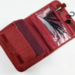 Nieuw ???? Travel Norras Toilettas Met Haak - Ophangbare Toilettas - Reis Toilettas - Kamperen Toilettas - Rood ???? -New Rebels shop 550x478 2