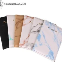 Beste deal ✨ Paspoort Hoes - Paspoort Cover Marmer Grijs – Kunstleer – Inclusief Pashouder – Spatwaterdicht - Thousandtravelmiles ✨ -New Rebels shop 550x488 3