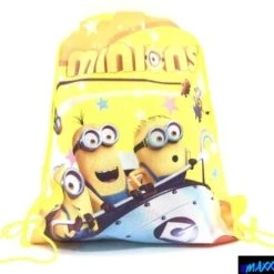 Promo ???? Disney / Disney Cars Minions Gymtas - School - Lunch - Zwemmen - Geel ✔️