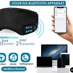Korting ⌛ Vesfy Slaapmasker Bluetooth Met Reistasje - USB Oplaadbaar - Verstelbaar - Slaapmasker Vrouwen - Slaap Koptelefoon - Oogmasker - ???? -New Rebels shop 550x494 1