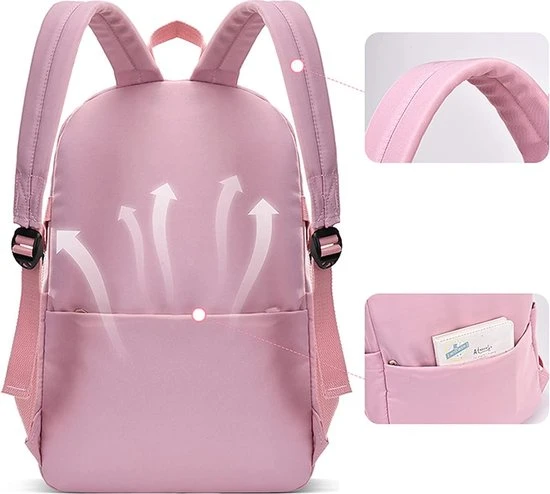 Beste deal ???? Veran Rugzak - Rugtas - School - Meisjes - Jongens - Tieners - Waterdicht - Boekentas - 25 Liter - Roze ???? 4 Beste deal ???? Veran Rugzak - Rugtas - School - Meisjes - Jongens - Tieners - Waterdicht - Boekentas - 25 Liter - Roze ???? - Afbeelding 2