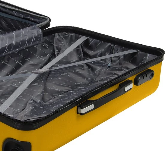 Aanbiedingen ???? Madisson - Reis Koffer - Lichtgewicht Koffer - 4 Wielen - 60 Cm - Cijferslot - Geel - Black Friday 2022 ???? 6 Aanbiedingen ???? Madisson - Reis Koffer - Lichtgewicht Koffer - 4 Wielen - 60 Cm - Cijferslot - Geel - Black Friday 2022 ???? - Afbeelding 4