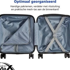 Beste deal ???? Cabin Max CabinMax ???? Handbagage Koffer - Trolley 30L - Harde Reiskoffer - 45x36x20cm - Lichtgewicht - Groot Capaciteit - Aegean Blue ???? -New Rebels shop 550x509 8