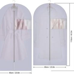 Beste deal ???? Merkloos Kledinghoes - 6 X Grijze Waterdichte Kledinghoes - 3 Lange En 3 Korte Met Transparant Kijkvenster - Wasbaar - Stevige Ritssluiting ???? -New Rebels shop 550x511 1