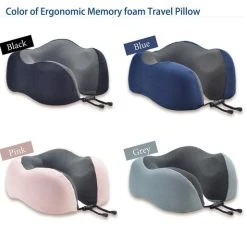 Hete verkoop ???? SUNMOOL Memory Foam Nekkussen Inclusief Slaapmasker & Oordopjes - Reiskussen - Vliegtuig Kussen - Travel Pillow : Blauw ❤️ -New Rebels shop 550x514 1