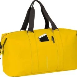 Korting ???? New Rebels® Mart Weekender - Weekendtas - Reistas - Waterafstotend - Polyurethaan- Geel ????
