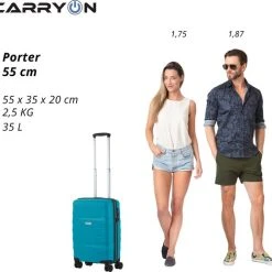Gloednieuw ???? CarryOn Porter ® ???? Handbagagekoffer - 55cm ???? Handbagage Met TSA-slot - OKOBAN Registratie - Groen ???? -New Rebels shop 550x519 1