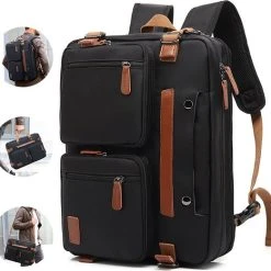 Beste Verkoop ???? Merkloos Converteerbare Rugzak - Messenger Schouderrugzak - 17,3 Inch Laptoptas - Handtas - Zakelijke Reisrugzak Rugzak - Grijs ???? -New Rebels shop 550x521 1
